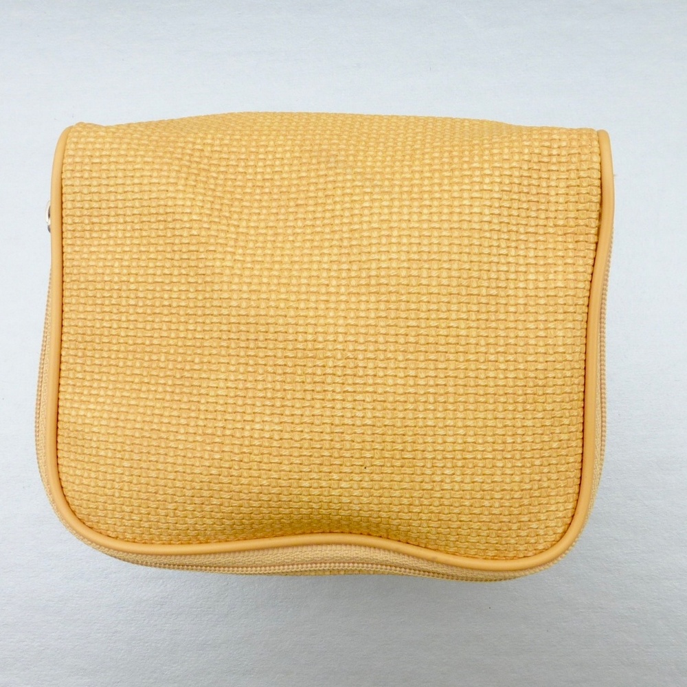 Textured Lancome Makeup Zippered Clam Shell Pouch